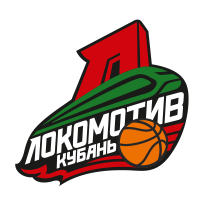 Logo of Lokomotiv-Kuban, russian, white background with border