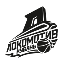 Logo of Lokomotiv-Kuban, russian, black and white
